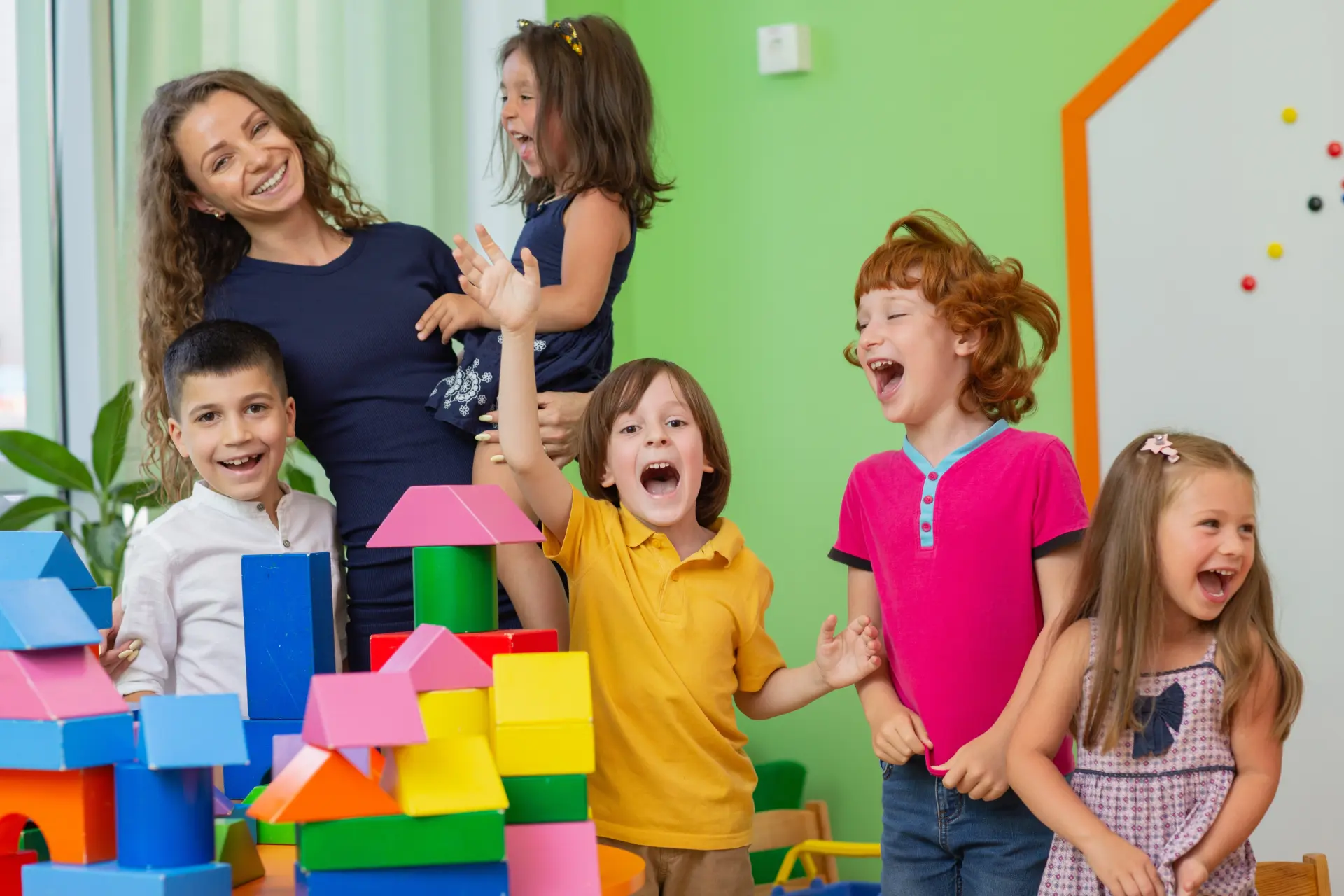 Creative Center children playing outdoors during summer camp